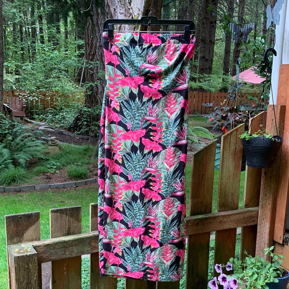Love Nation Tropical Print Sleeveless Maxi Dress